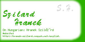 szilard hranek business card